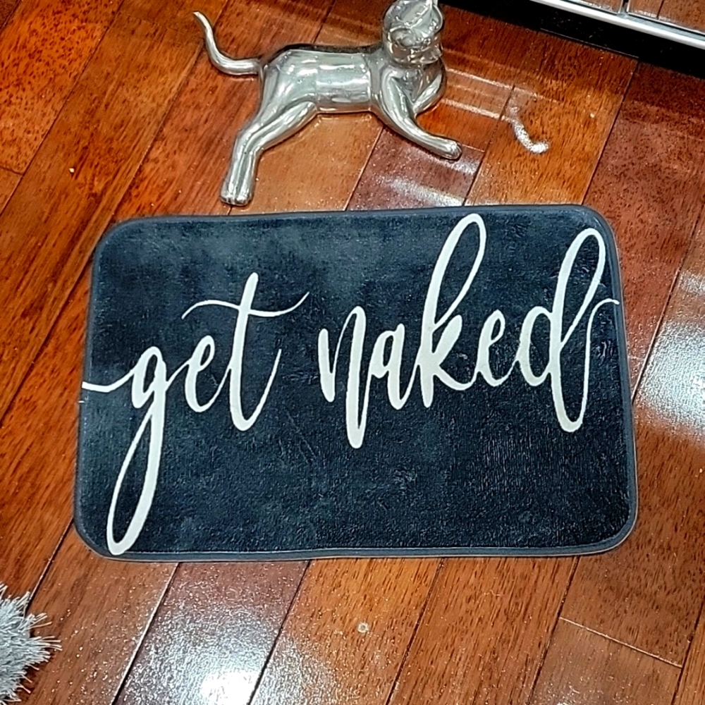 "Get Naked" memory foam floor rug 15 1/2  x  23